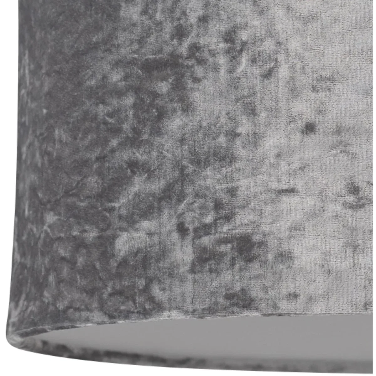 Grey Crushed Velvet 15.5cm Table Lamp Shade - Grey Velvet – image 2