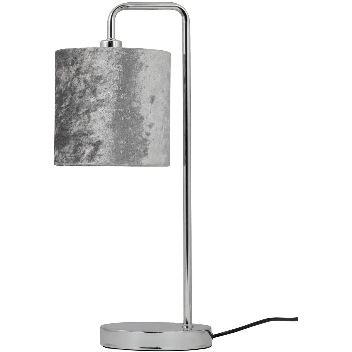 Grey Crushed Velvet 15.5cm Table Lamp Shade - Grey Velvet – image 3