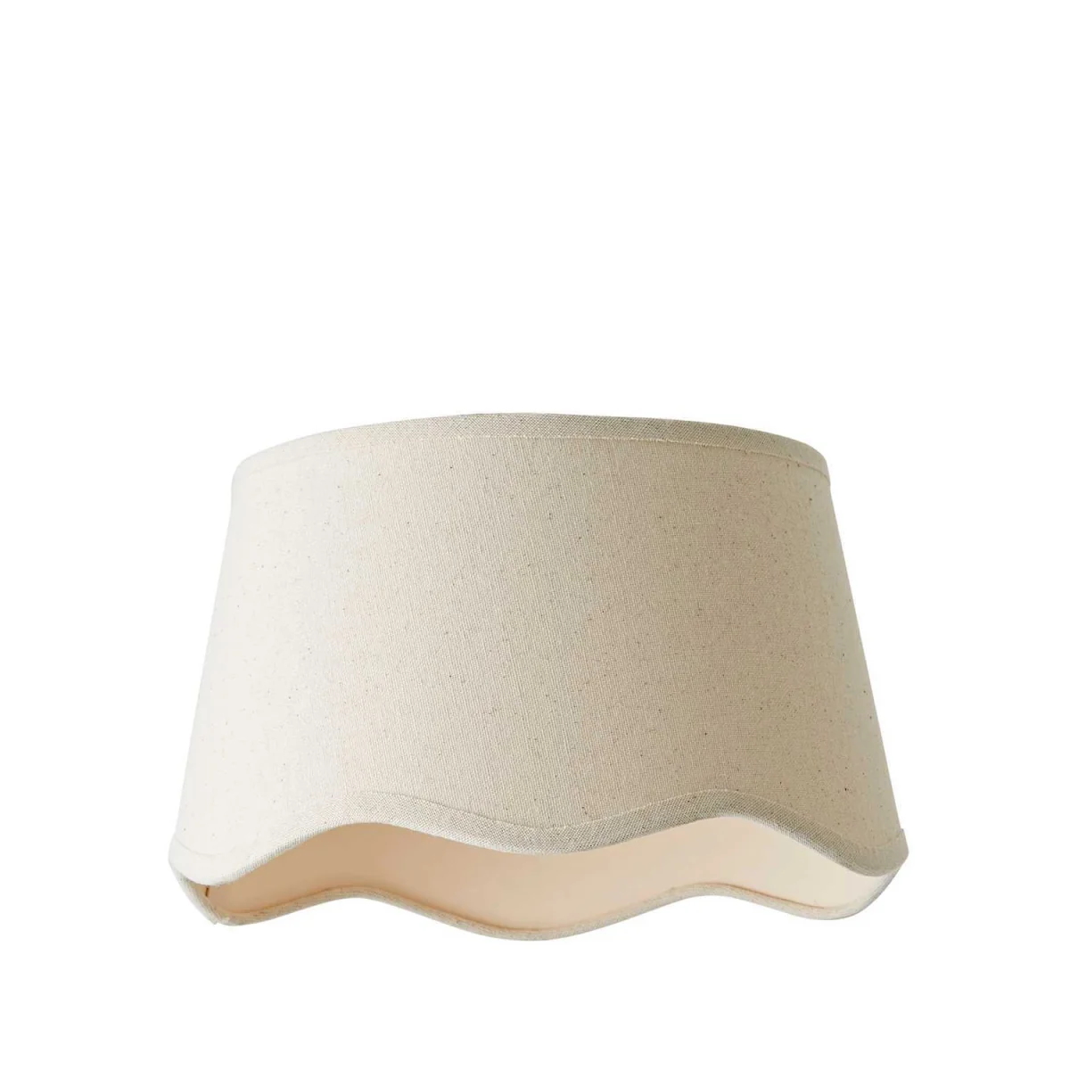 Mabel Small Scallop Edge Linen Lamp Shade - Natural / 0.18kg – image 2