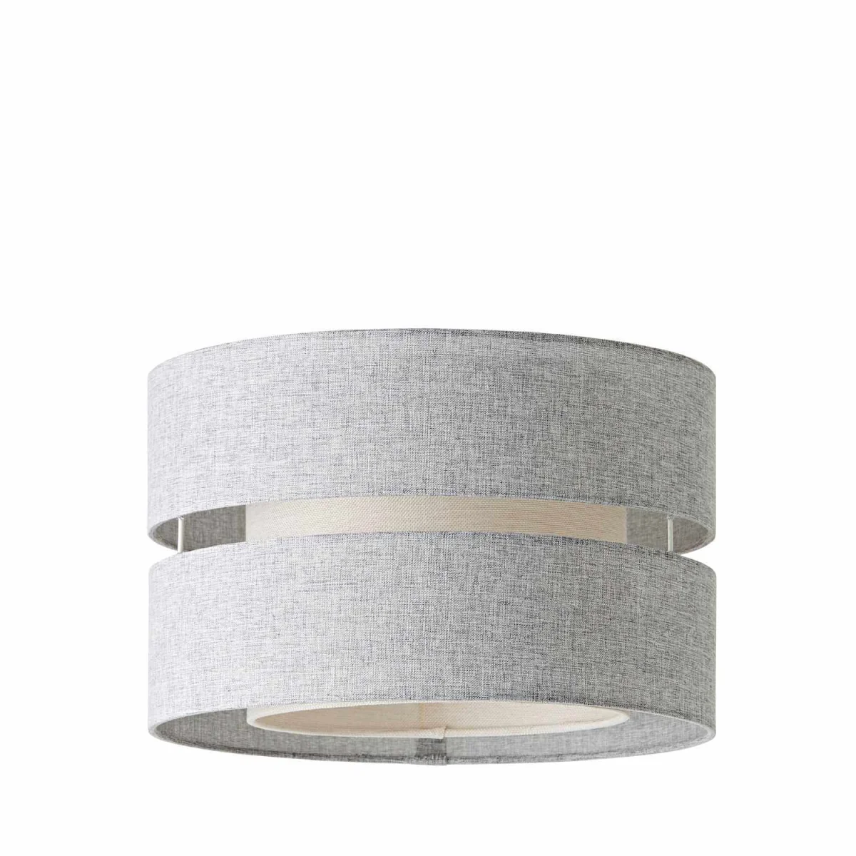 Sophia 2 Tier Linen Drum Ceiling Lamp Shade - Grey / 0.49kg – image 2