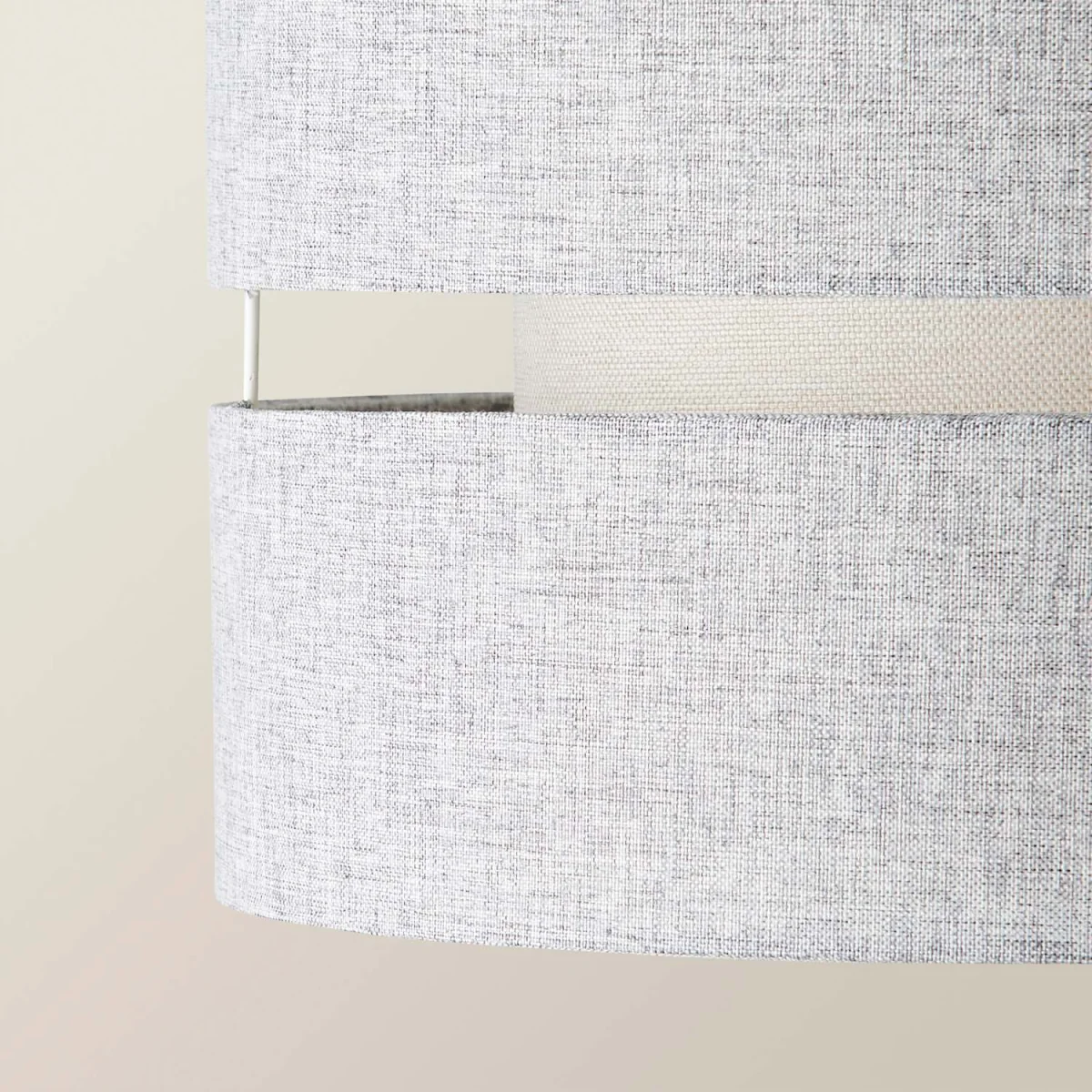 Sophia 2 Tier Linen Drum Ceiling Lamp Shade - Grey / 0.49kg – image 5