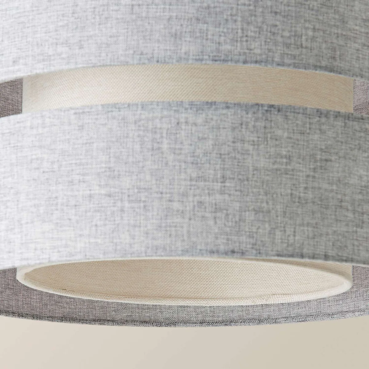 Sophia 2 Tier Linen Drum Ceiling Lamp Shade - Grey / 0.49kg – image 6