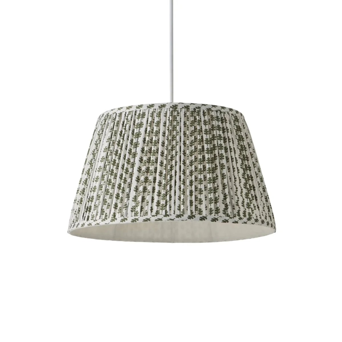 ValueLights Grange Floral Pleated Lamp Shade - Green / Fabric – image 2