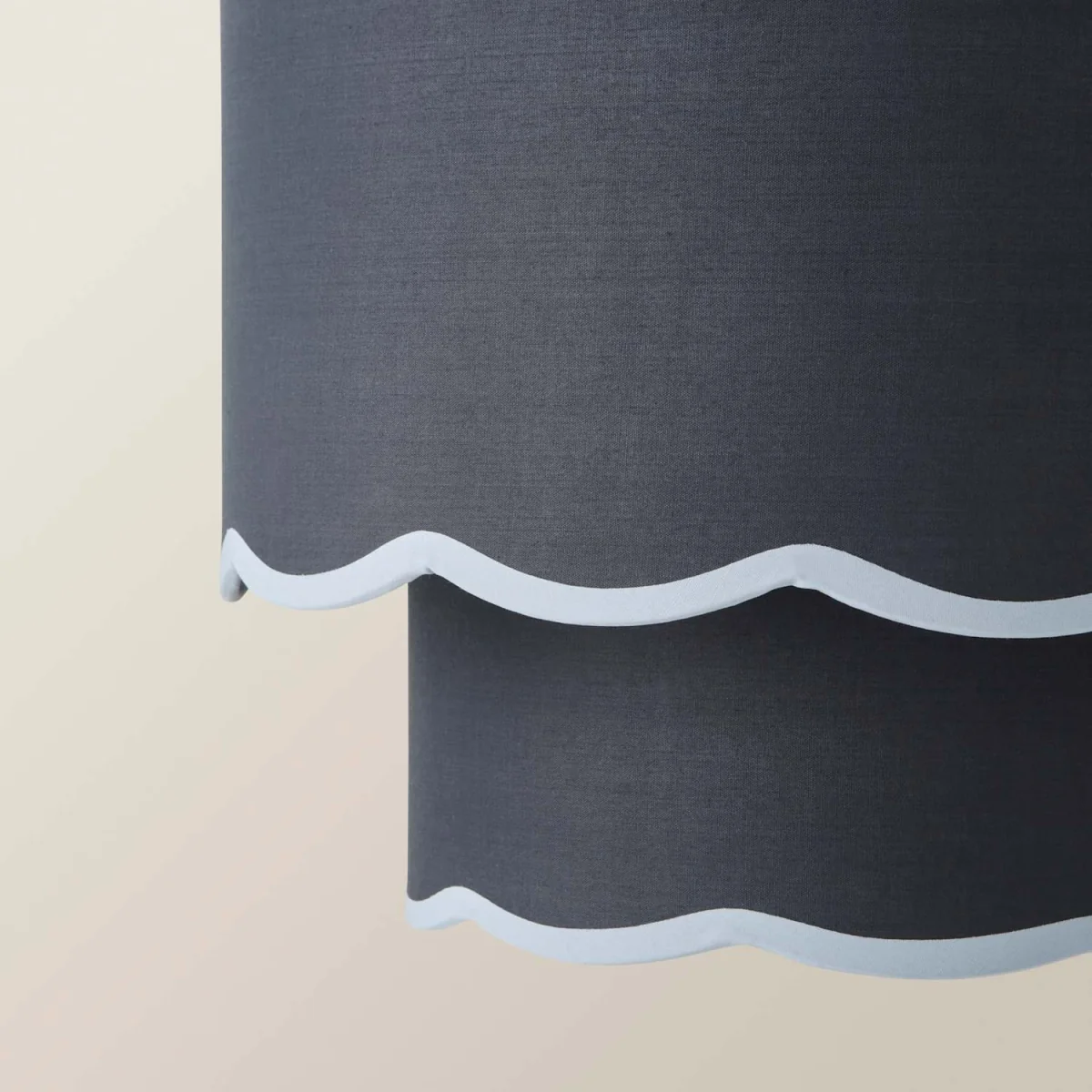 Sloane 2 Tier Colour Clash Scallop Ceiling Lamp Shade - Blue / Plastic – image 3