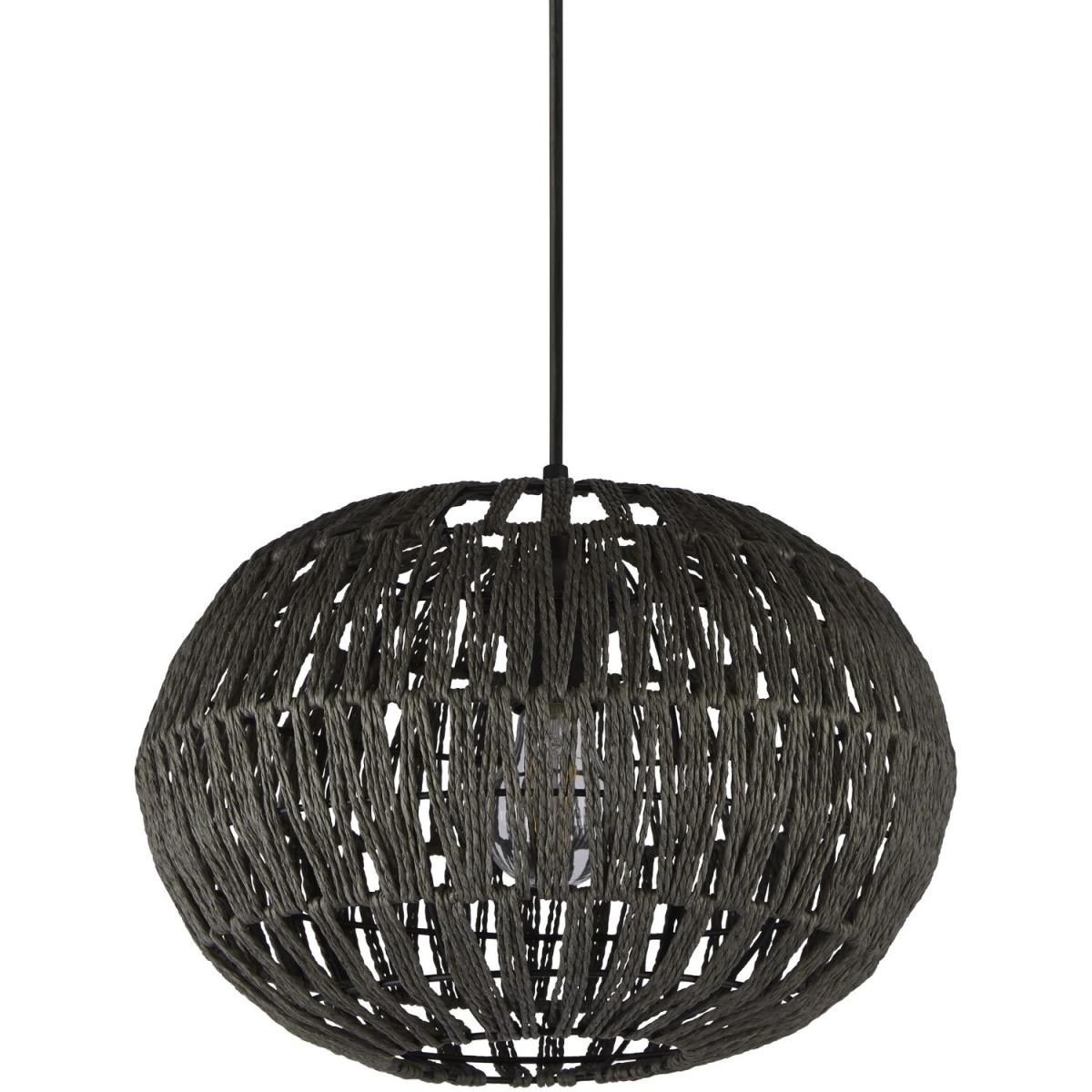 Grey Rattan Non Elec Pendant Shade  - Grey – image 2