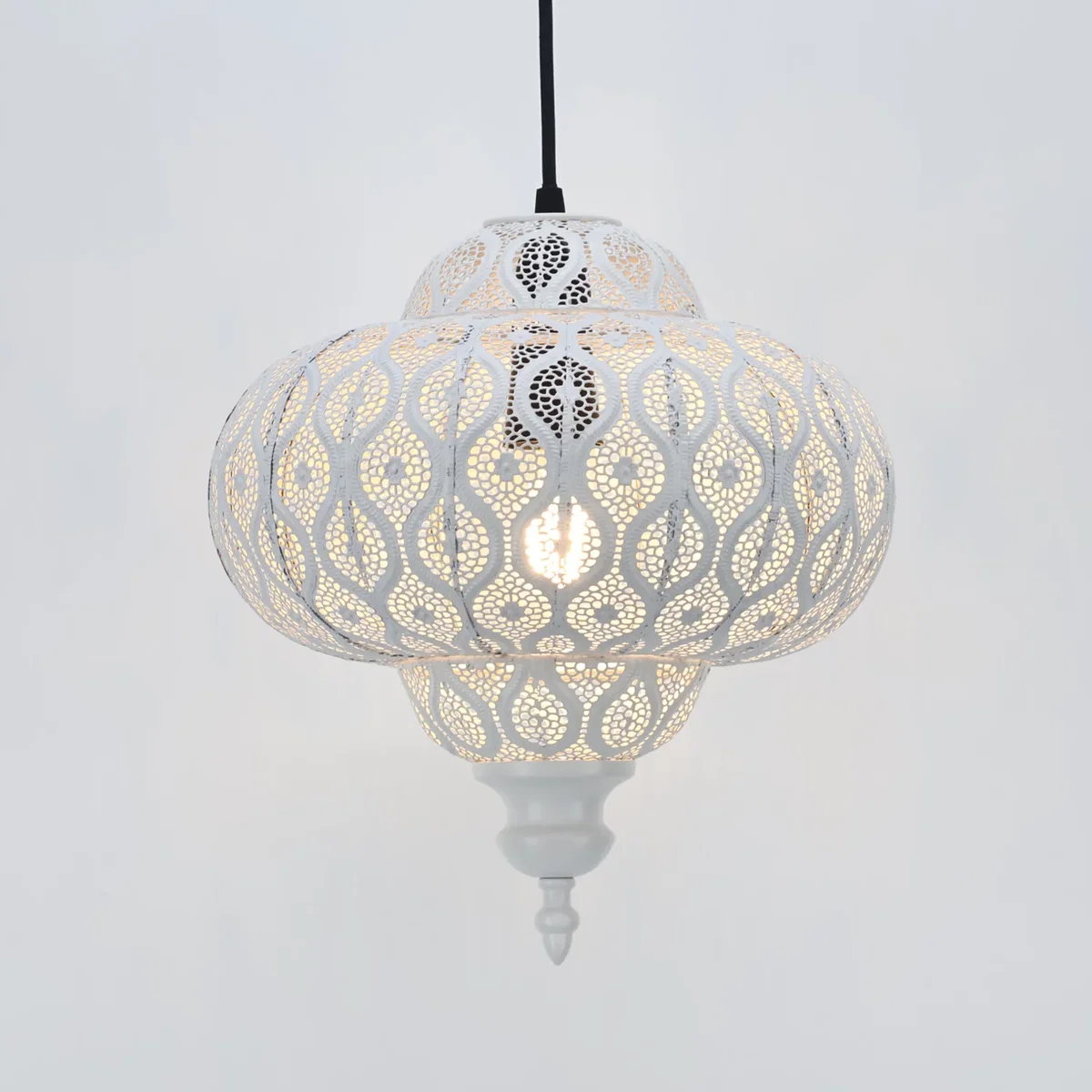 Lucero White Moroccan Easy Fit Pendant Shade - Matt White – image 2