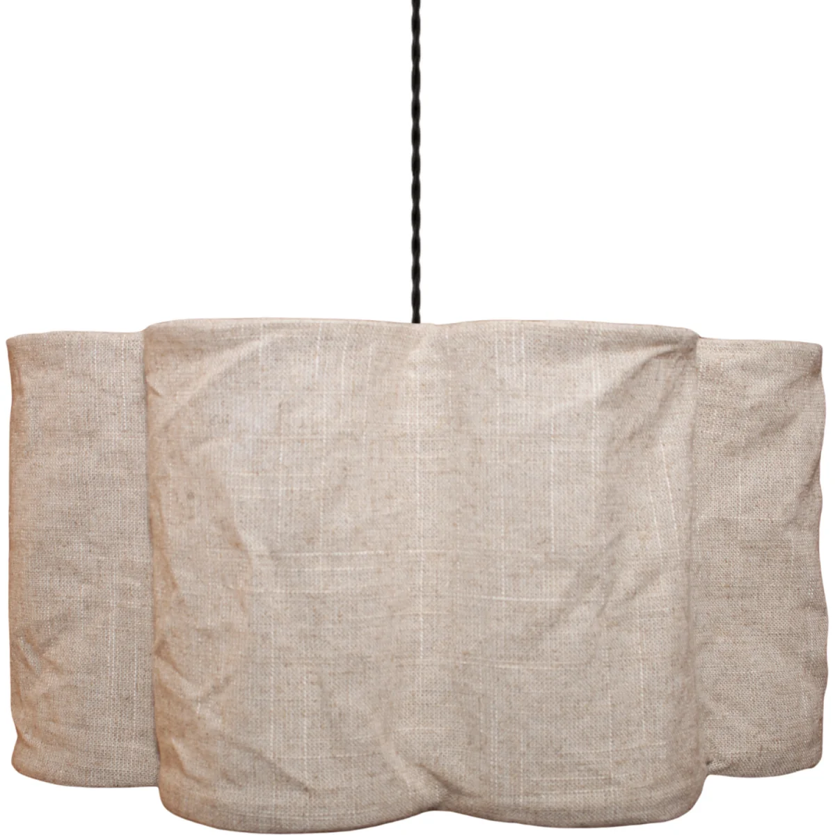 CGC Vittoria Oatmeal Linen Scallop Drum Lampshade - Oatmeal – image 2