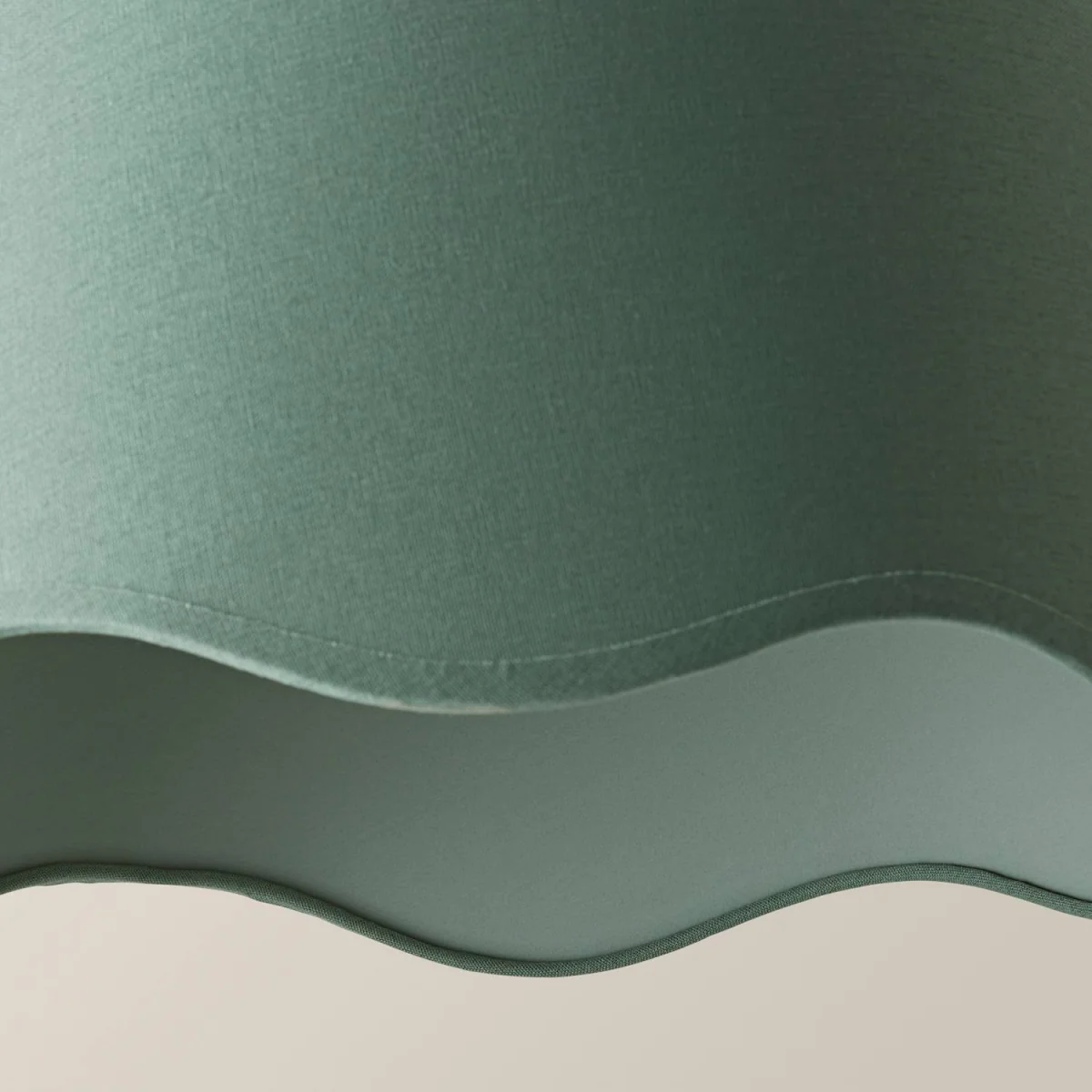 Mabel Large Scallop Edge Linen Lamp Shade - Sage Green / 0.49kg – image 1