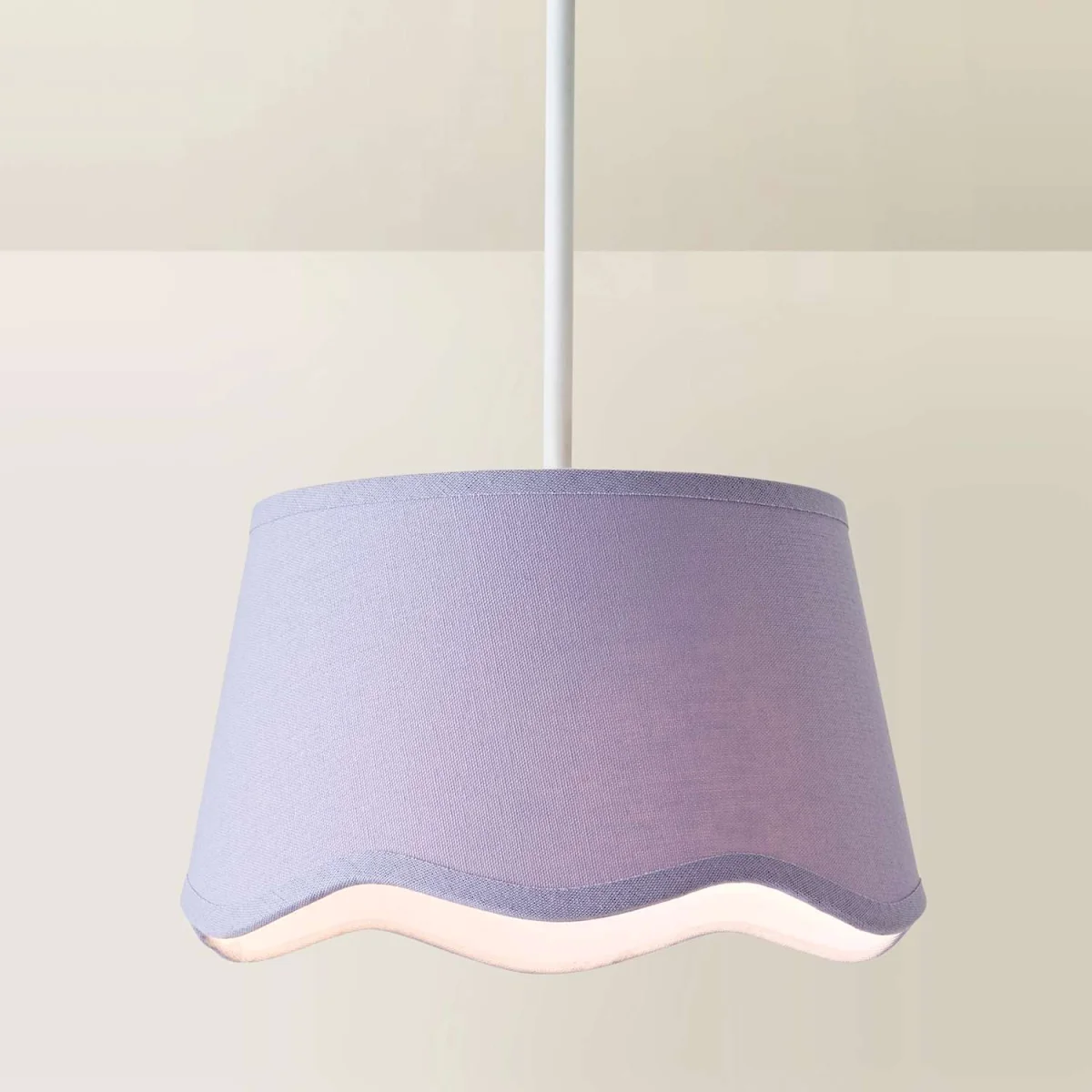Mabel Small Scallop Edge Linen Lamp Shade - Lilac / 0.2kg – image 4