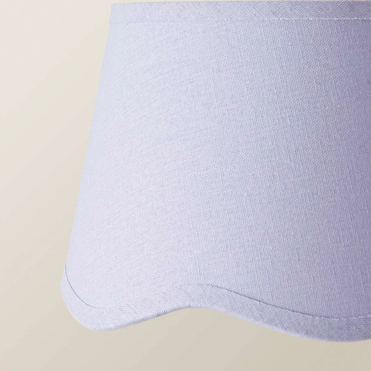 Mabel Small Scallop Edge Linen Lamp Shade - Lilac / 0.2kg – image 5