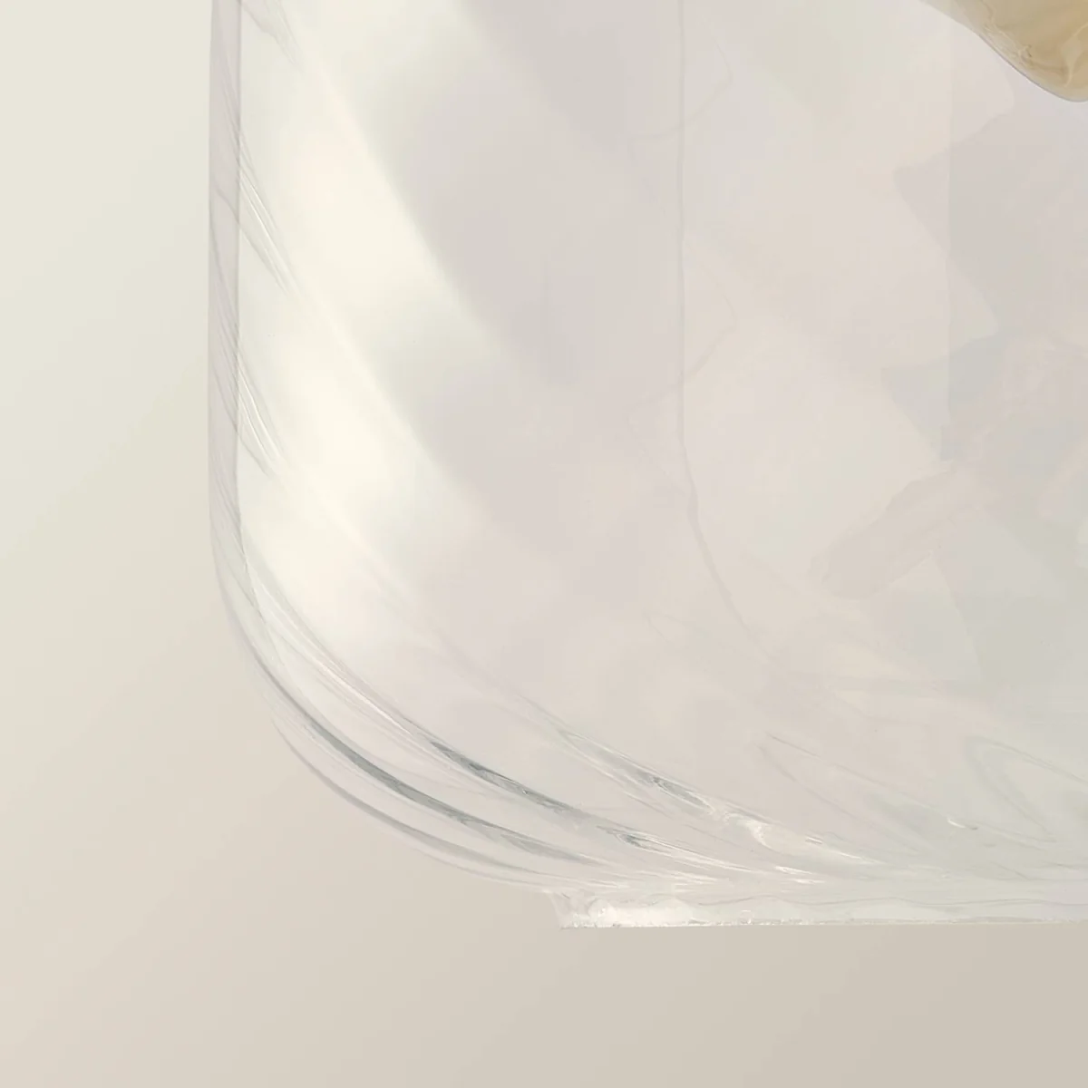 Emery Clear Oval Swirled Glass Easy Fit Ceiling Lamp Shade - Clear / No - Clear – image 4