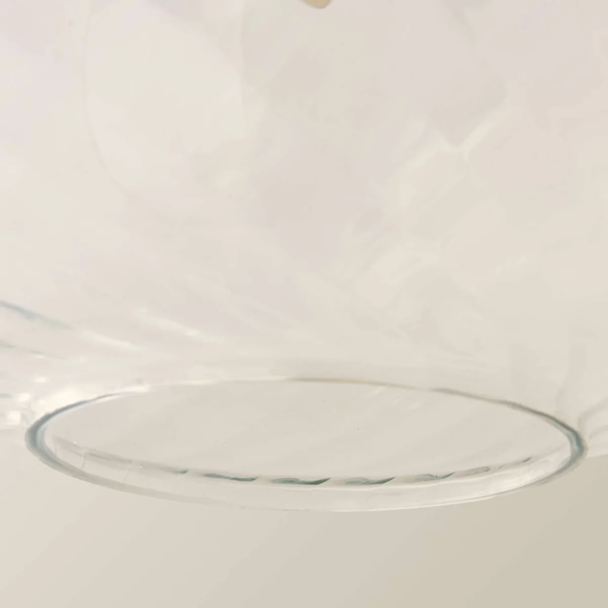 Emery Clear Oval Swirled Glass Easy Fit Ceiling Lamp Shade - Clear / No - Clear – image 5