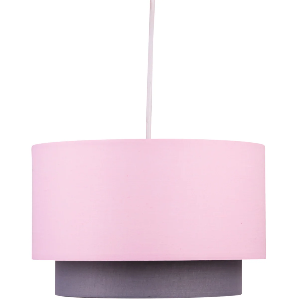 Pair Of Pink & Grey 2 Tier Light Shades - Pink – image 3