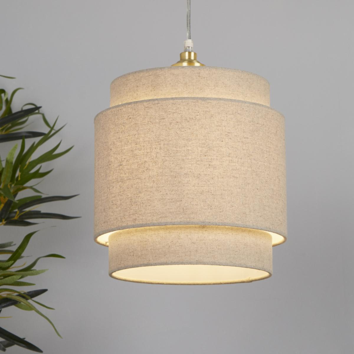 2 x Finn Tiered Shade 25Cm Natural - Natural