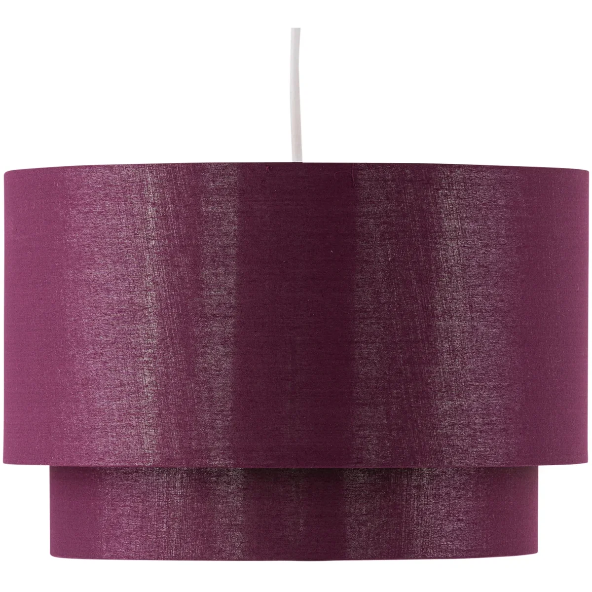 Set Of 2 Kozy Easy Fit Fabric Pendant Shades - Burgundy Cotton With Gold Inner Detail – image 2