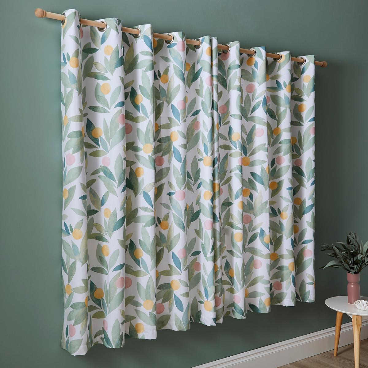 Erwin Fruits Eyelet Curtains Green – image 4