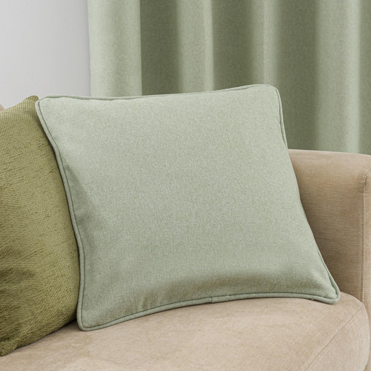 Luna Brushed Sage Blackout Eyelet Curtains Sage – image 6
