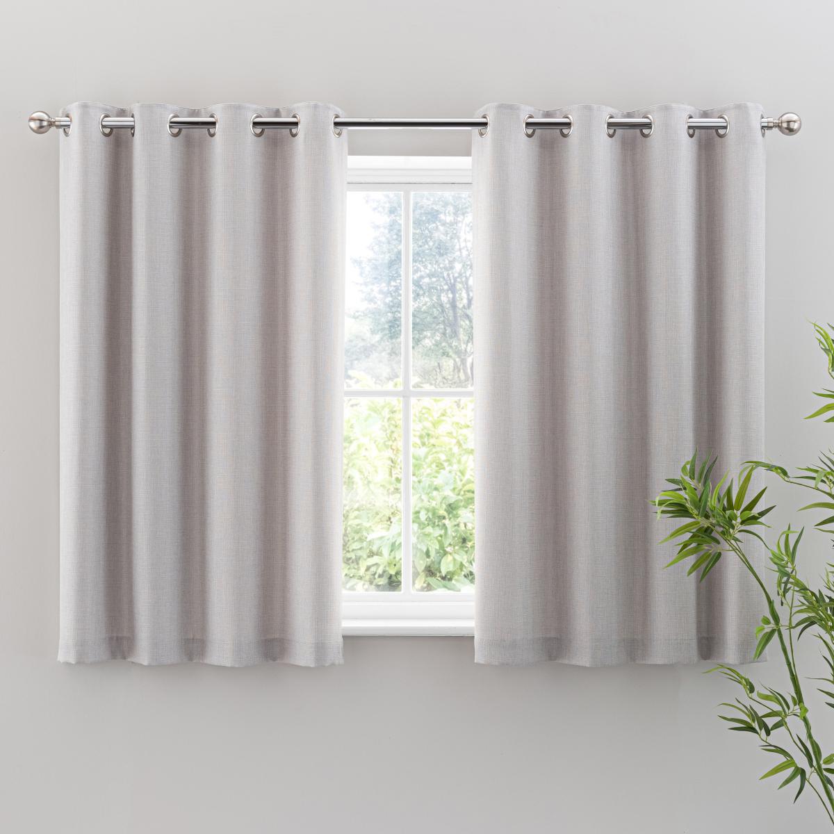 Paris Recycled Silver Eyelet Curtains Silver – image 4