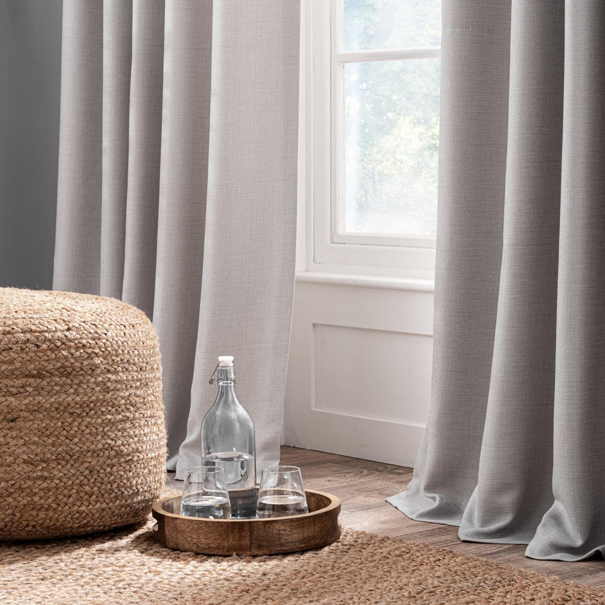 Paris Recycled Silver Eyelet Curtains Silver – image 5