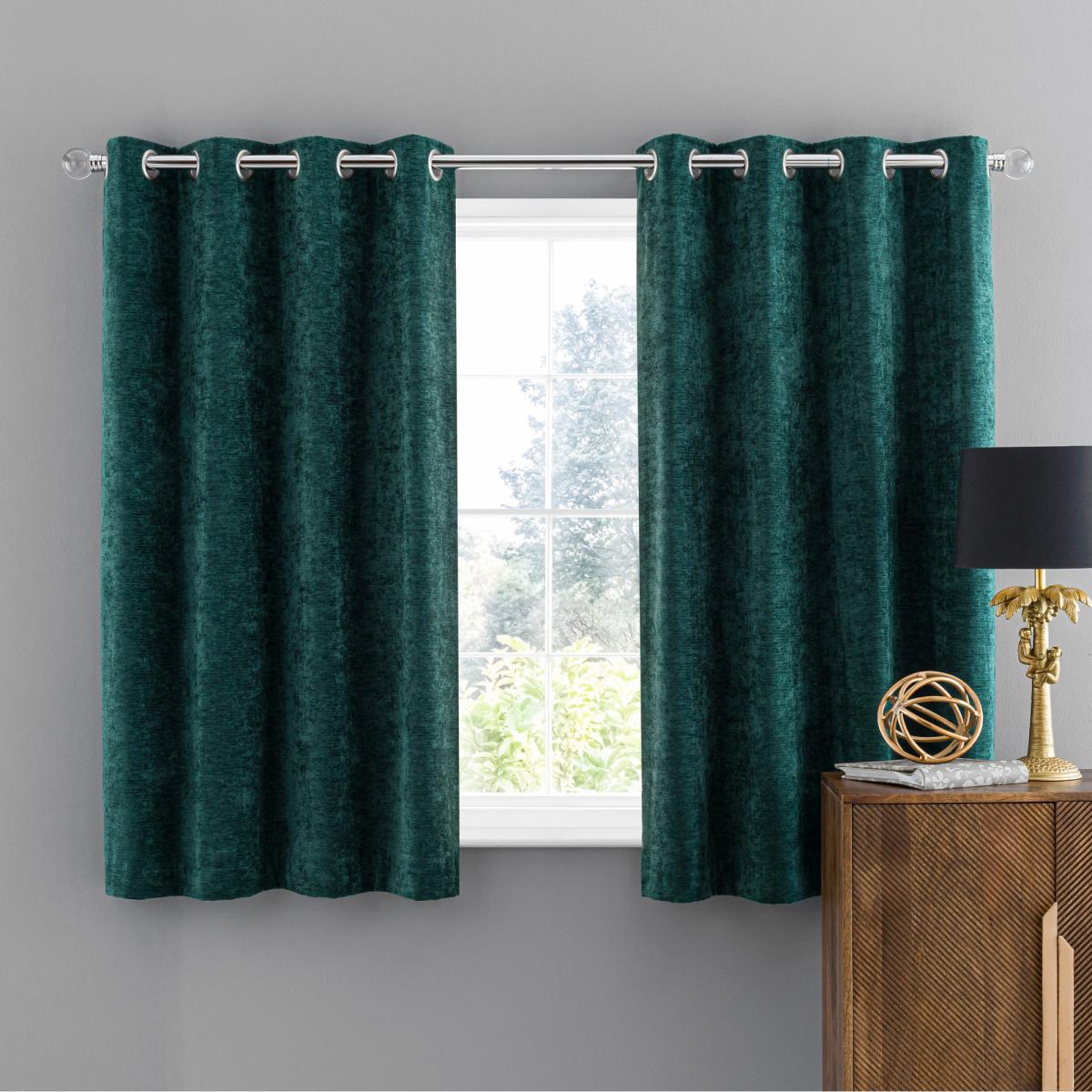 Malden Eyelet Curtain Bottle Green Green – image 4