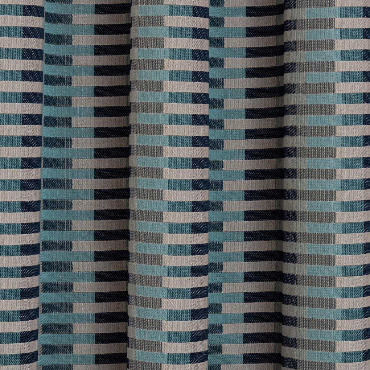 Elements Kansas Stripe Navy Eyelet Curtains Navy – image 4