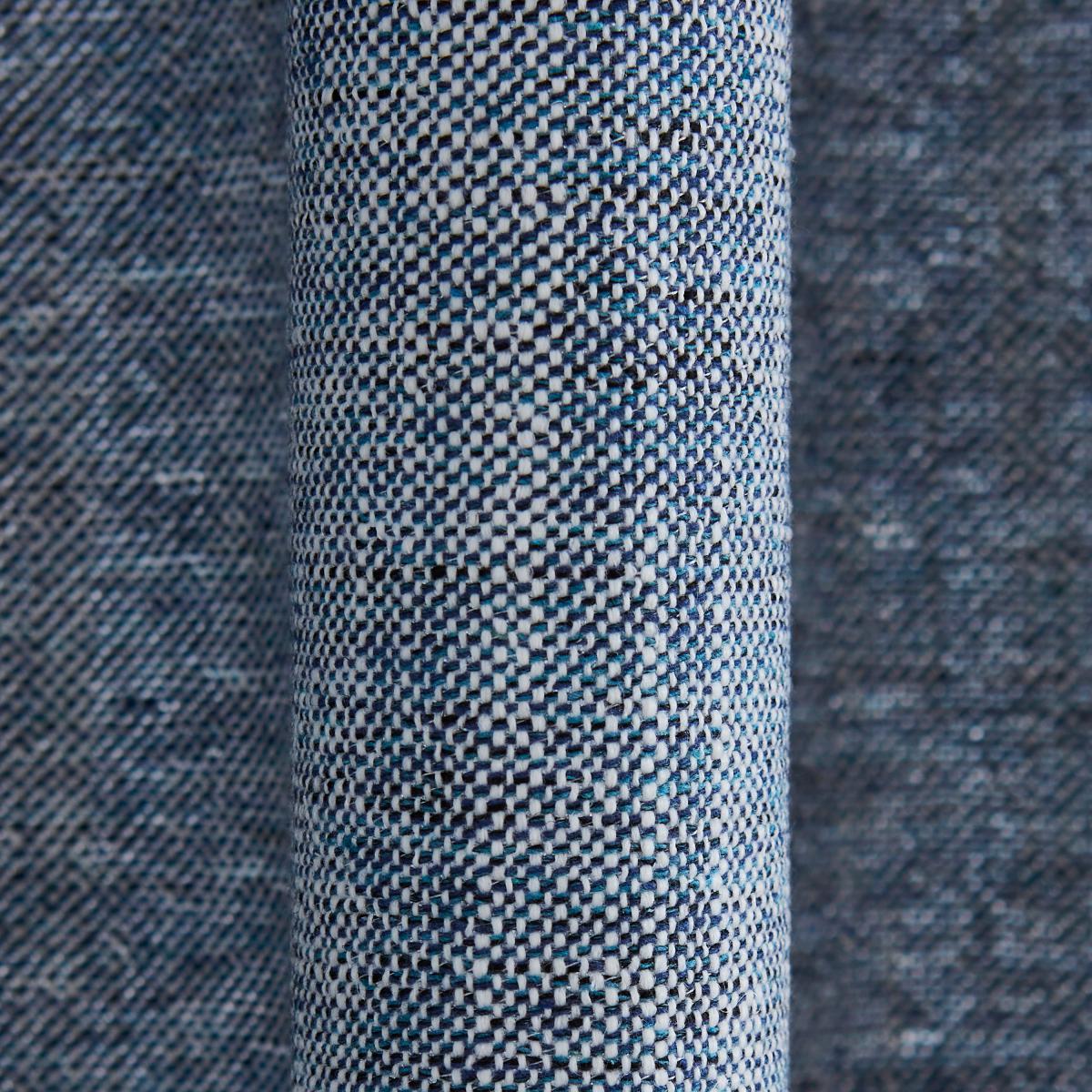 Doha Blue Eyelet Curtains Blue – image 4