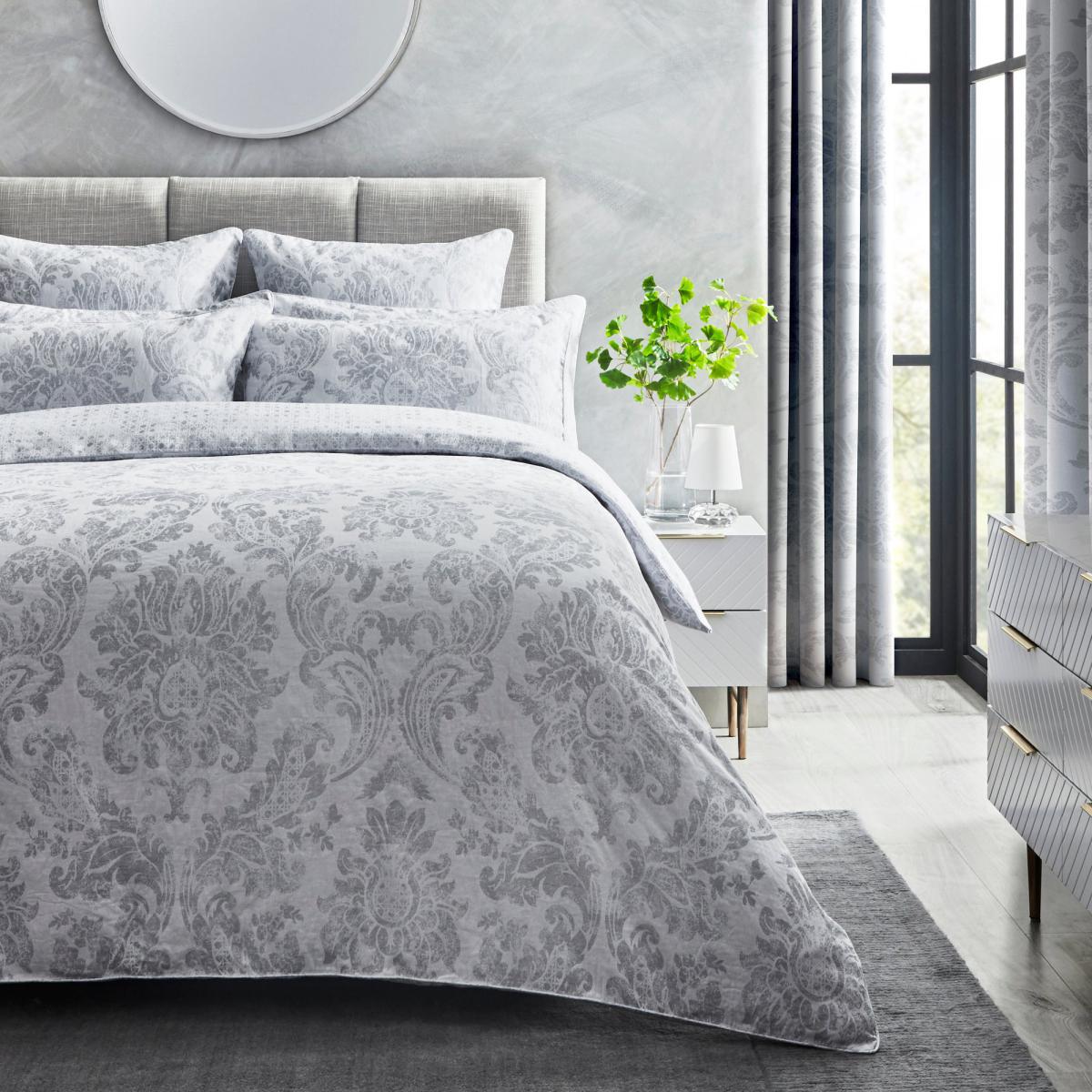 Dorma Orvieto Grey Blackout Eyelet Curtains Grey – image 3