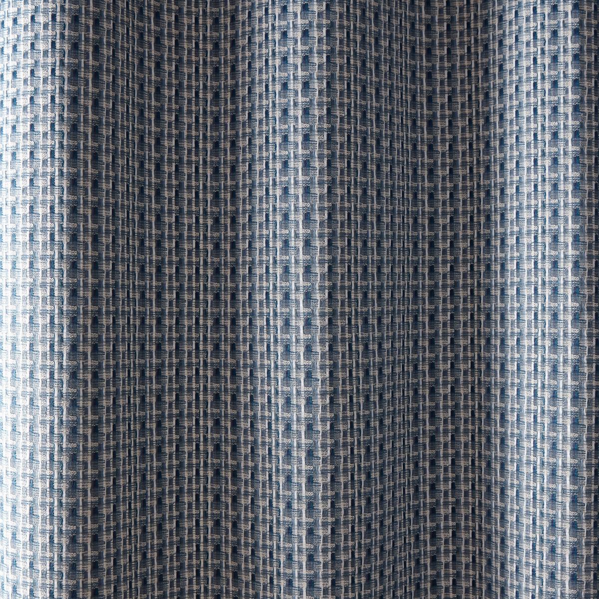 Ryder Check Blue Eyelet Curtains Blue – image 3