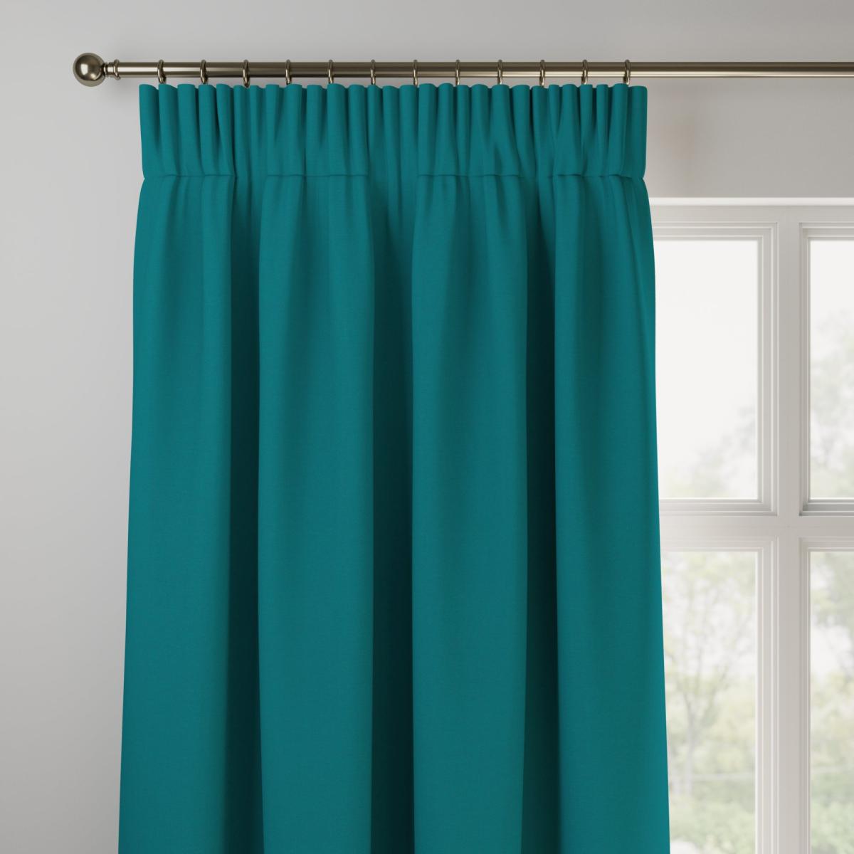 Panama Cotton Made to Measure Curtains Panama Peacock – image 3