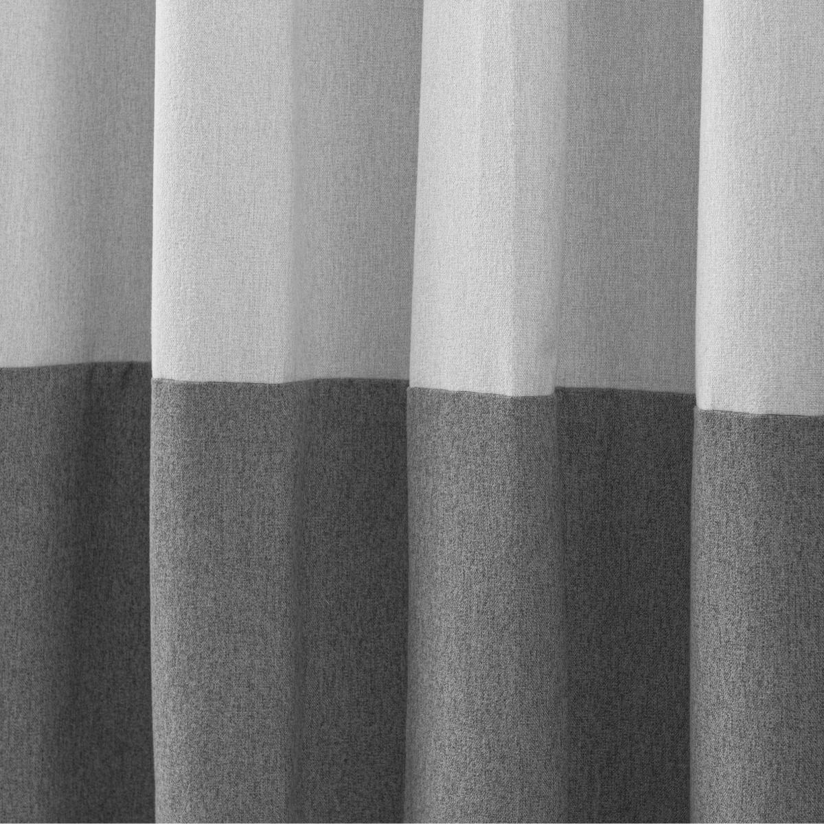 Luna Block Blackout Eyelet Curtain Dove Grey and Charcoal Grey – image 5