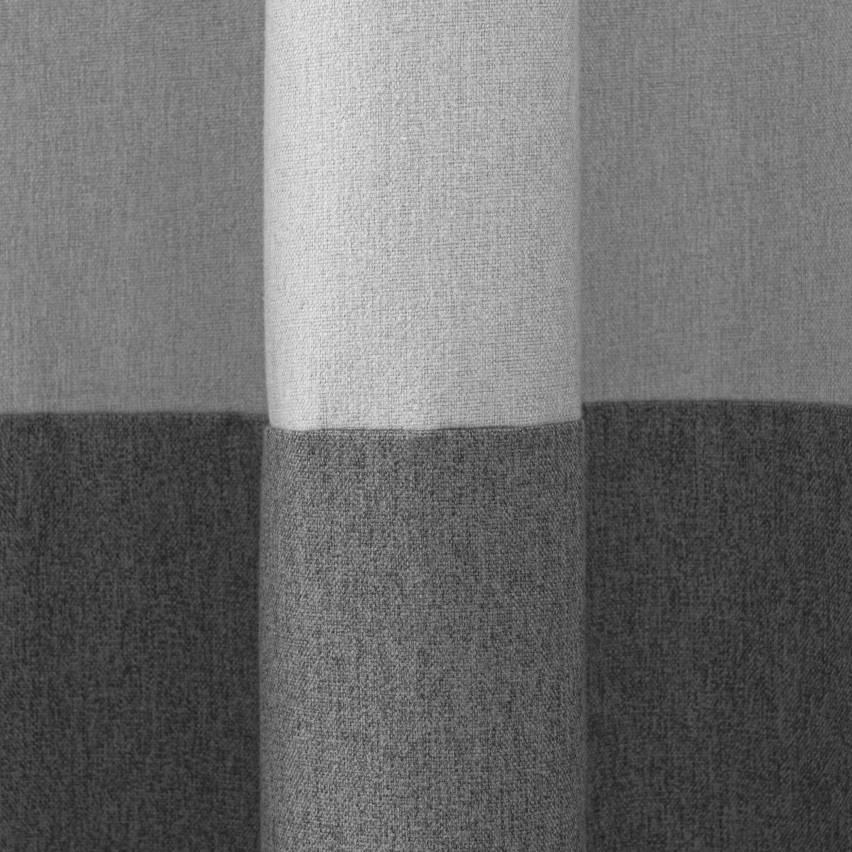Luna Block Blackout Eyelet Curtain Dove Grey and Charcoal Grey – image 6