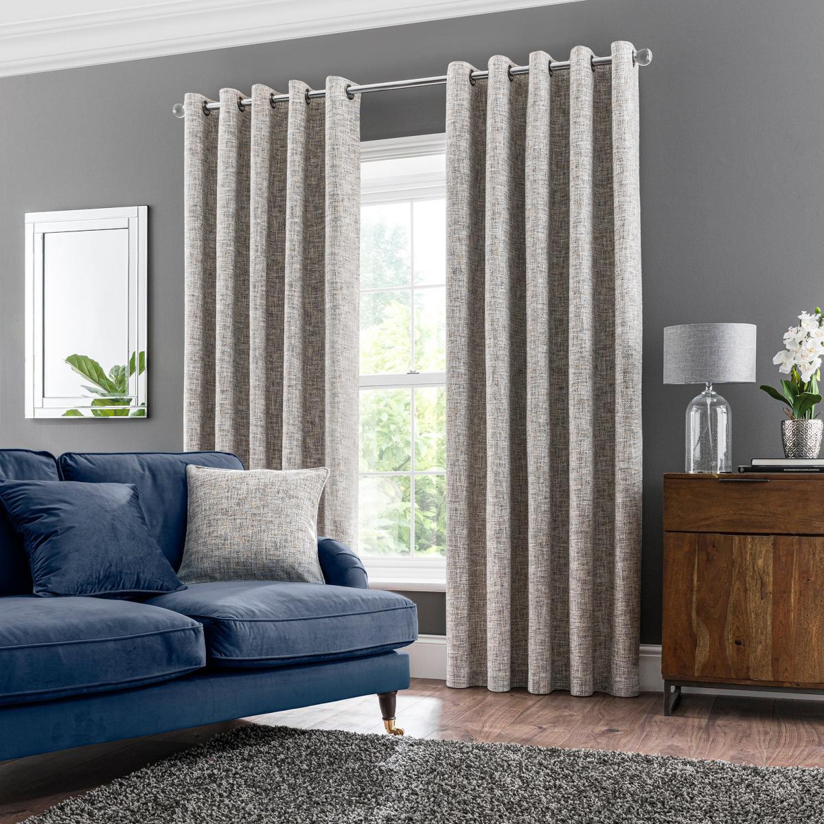Harlow Natural Blackout Eyelet Curtains Natural – image 2