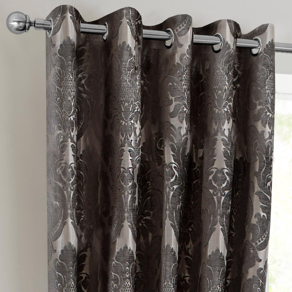 Versailles Charcoal Eyelet Curtains Charcoal – image 4