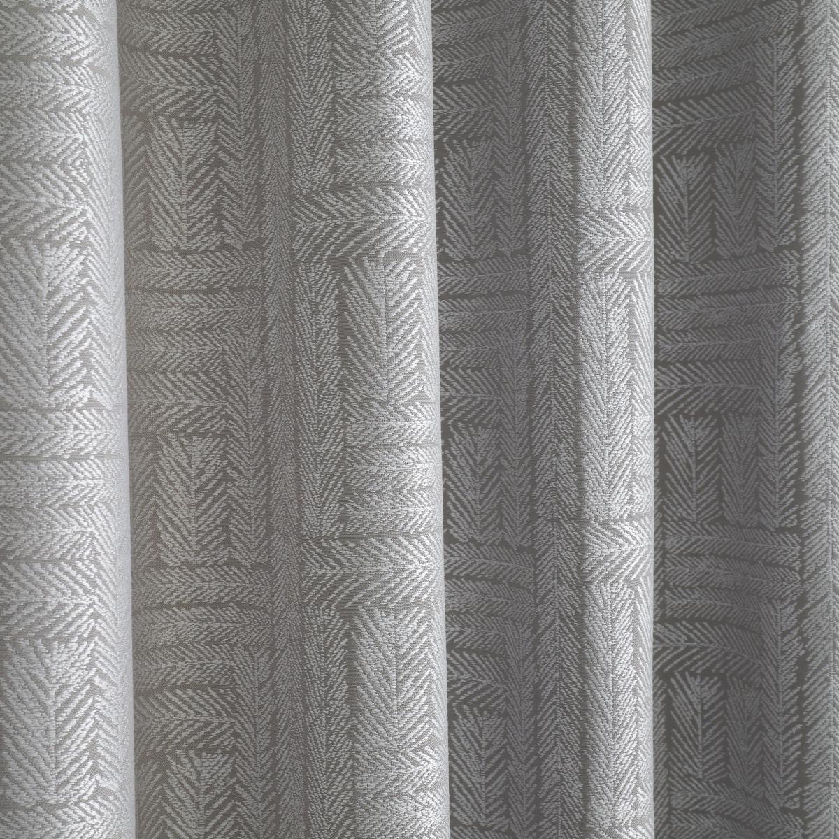 Curtina Lowe Woven Charcoal Eyelet Curtains Charcoal – image 3