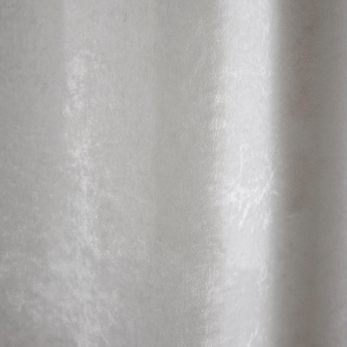Crushed Velour Snow Eyelet Curtains White – image 3