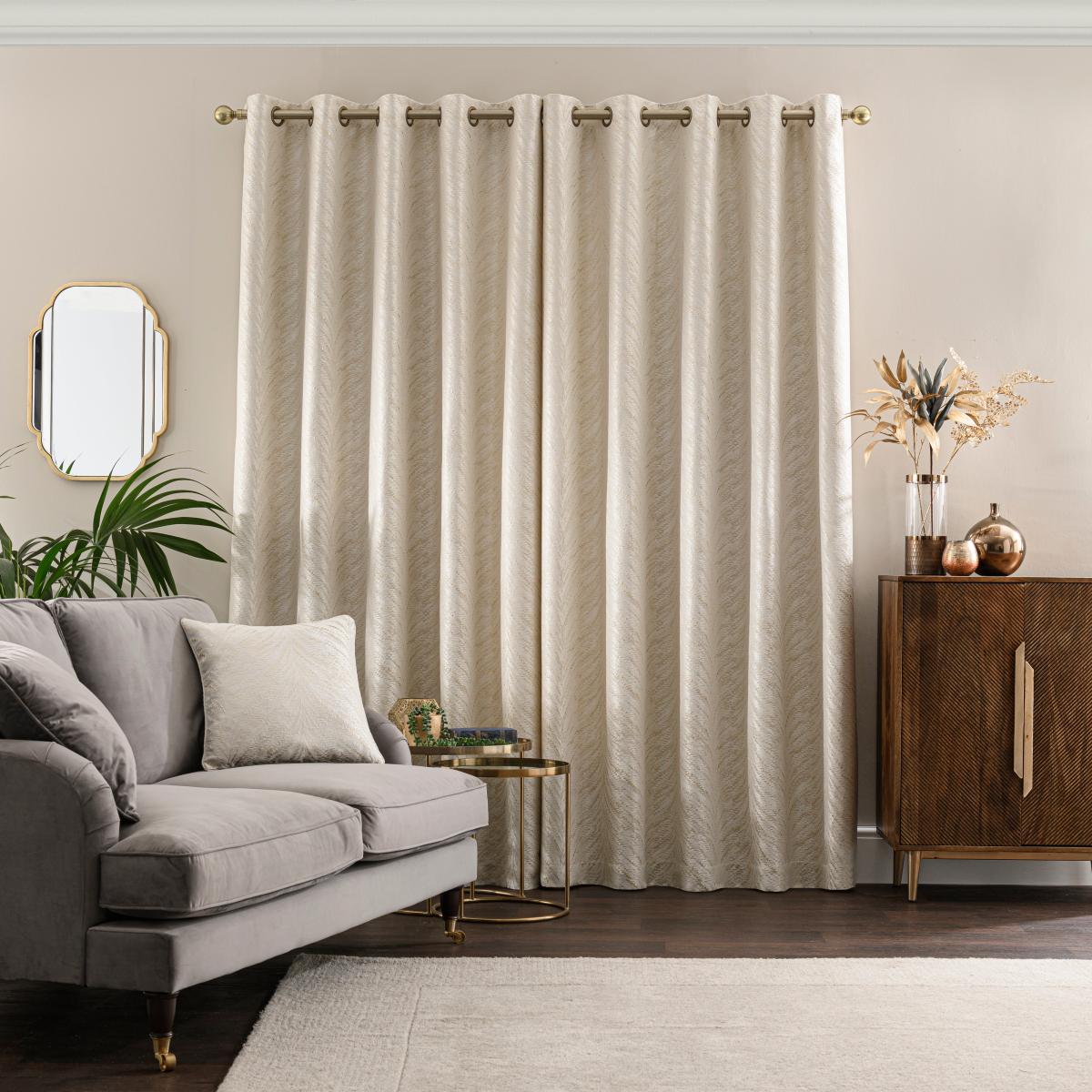 Flame Eyelet Curtains Natural Natural – image 4