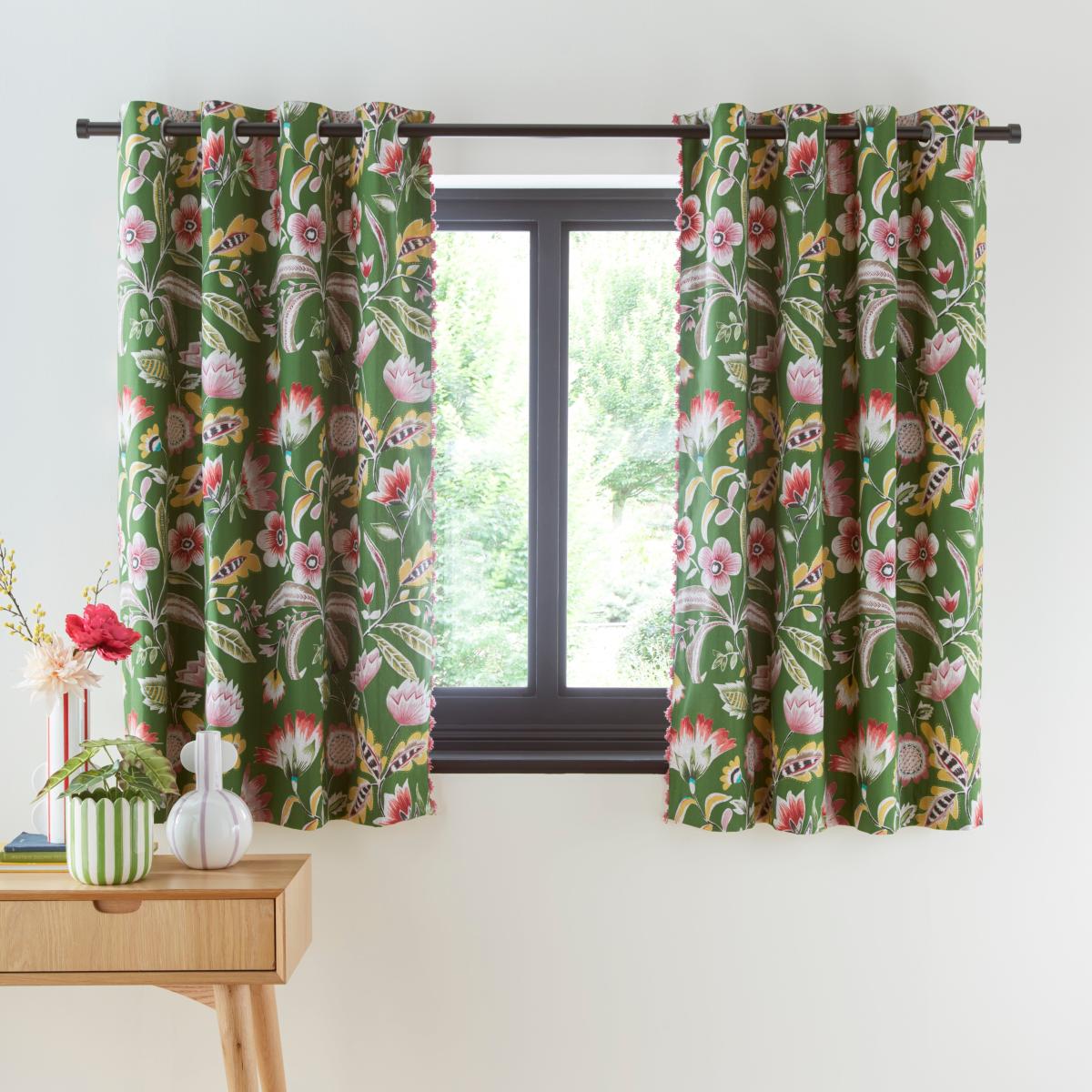 Joy Eyelet Curtains Green Green – image 5