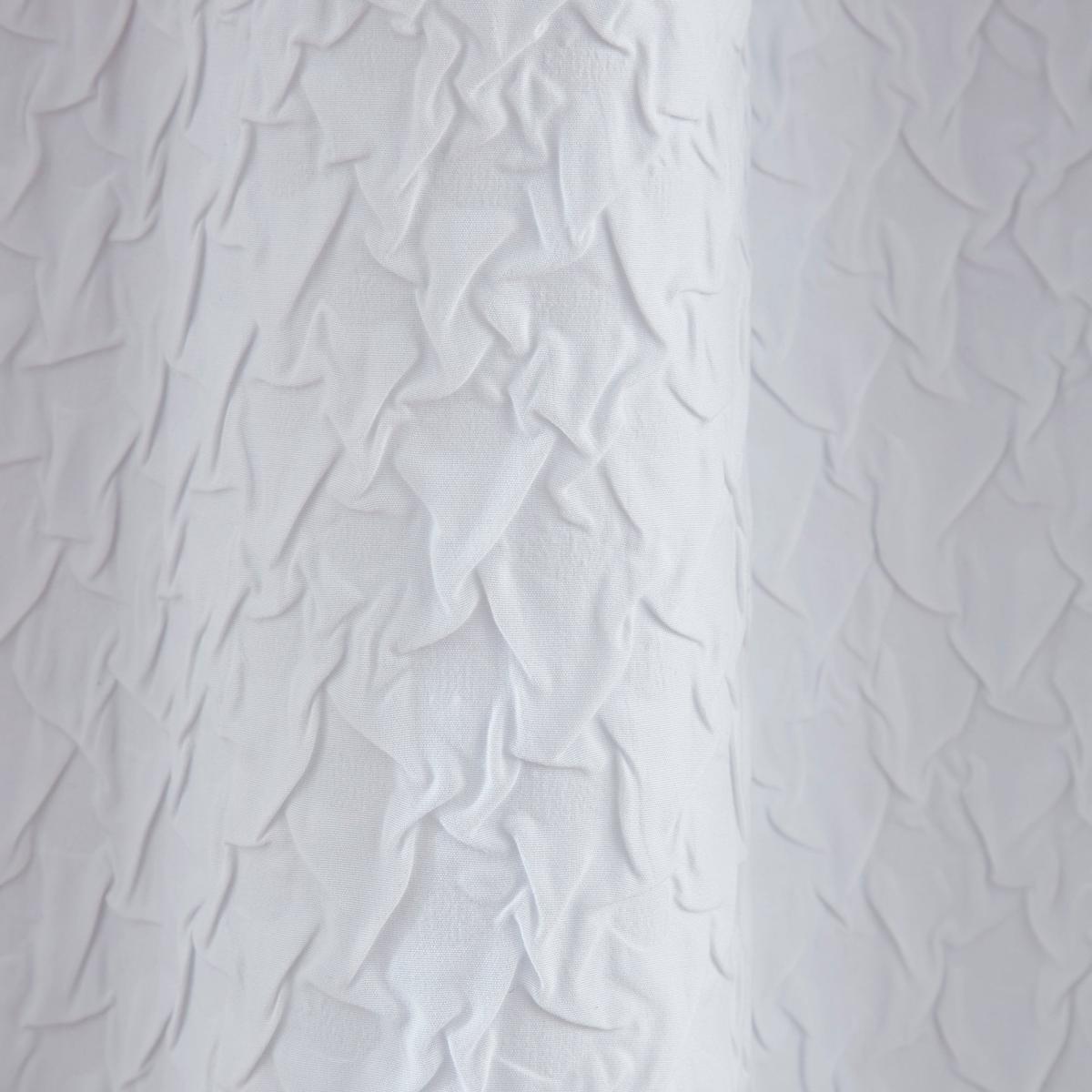 Edison Embossed Textured White Blackout Eyelet Curtains White – image 3