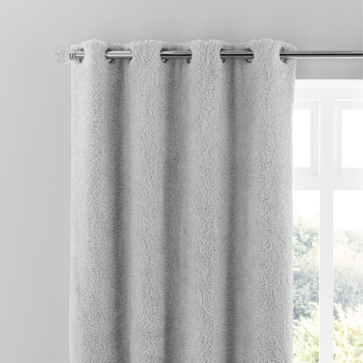 Teddy Bear Grey Eyelet Curtains Teddy Grey – image 1
