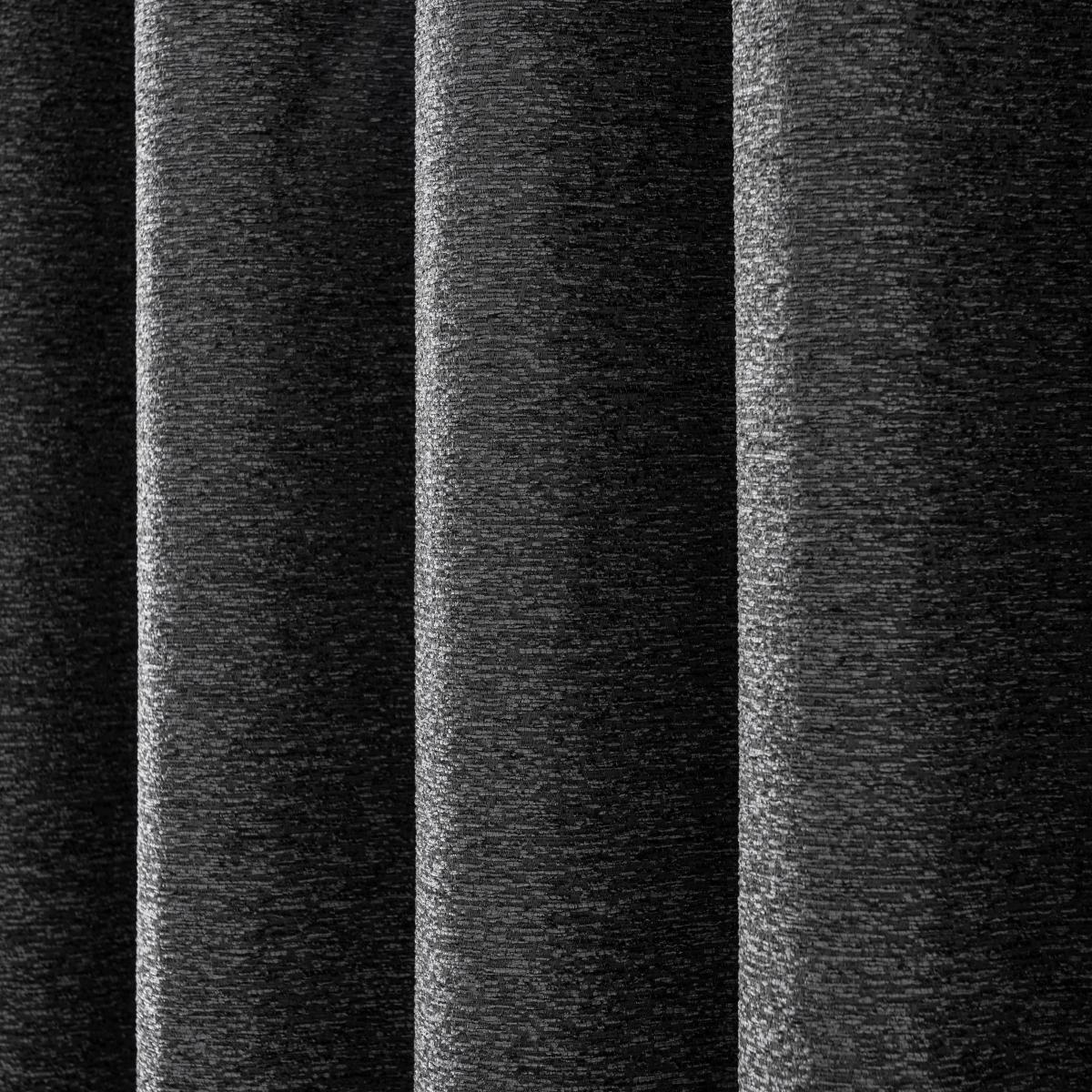 Textured Chenille Graphite Eyelet Curtains Graphite (Grey) – image 5