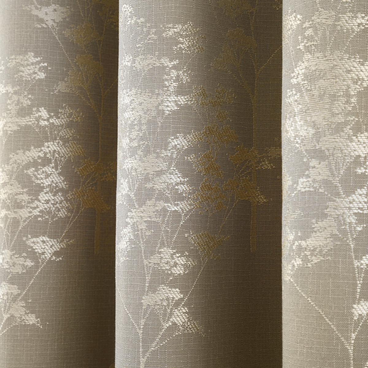 Curtina Elmwood Stone Eyelet Curtains Stone (Grey) – image 2