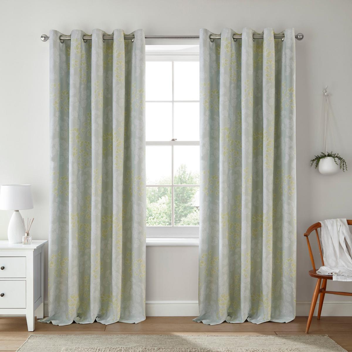 Dorma Daylesford Green Eyelet Curtains Green – image 2