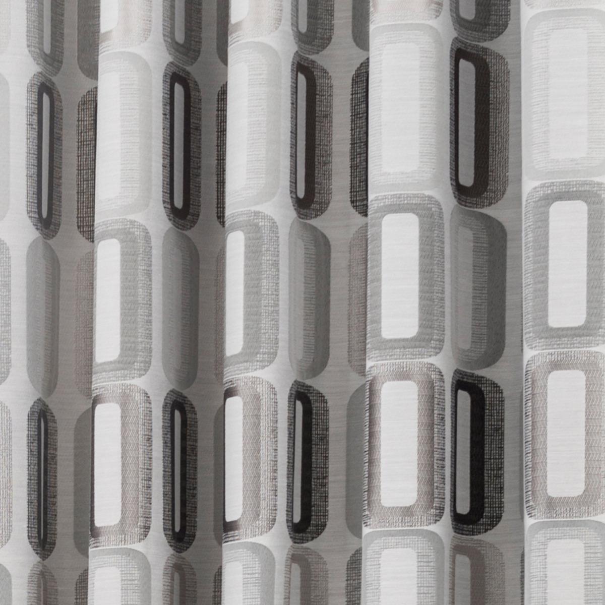 Elements Dahl Dove Grey Eyelet Curtains Grey and Black – image 3
