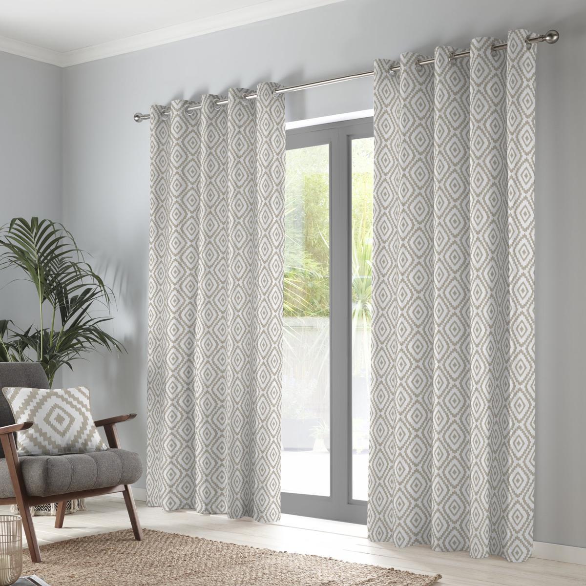 Fusion Navaho Natural Eyelet Curtains Natural – image 2