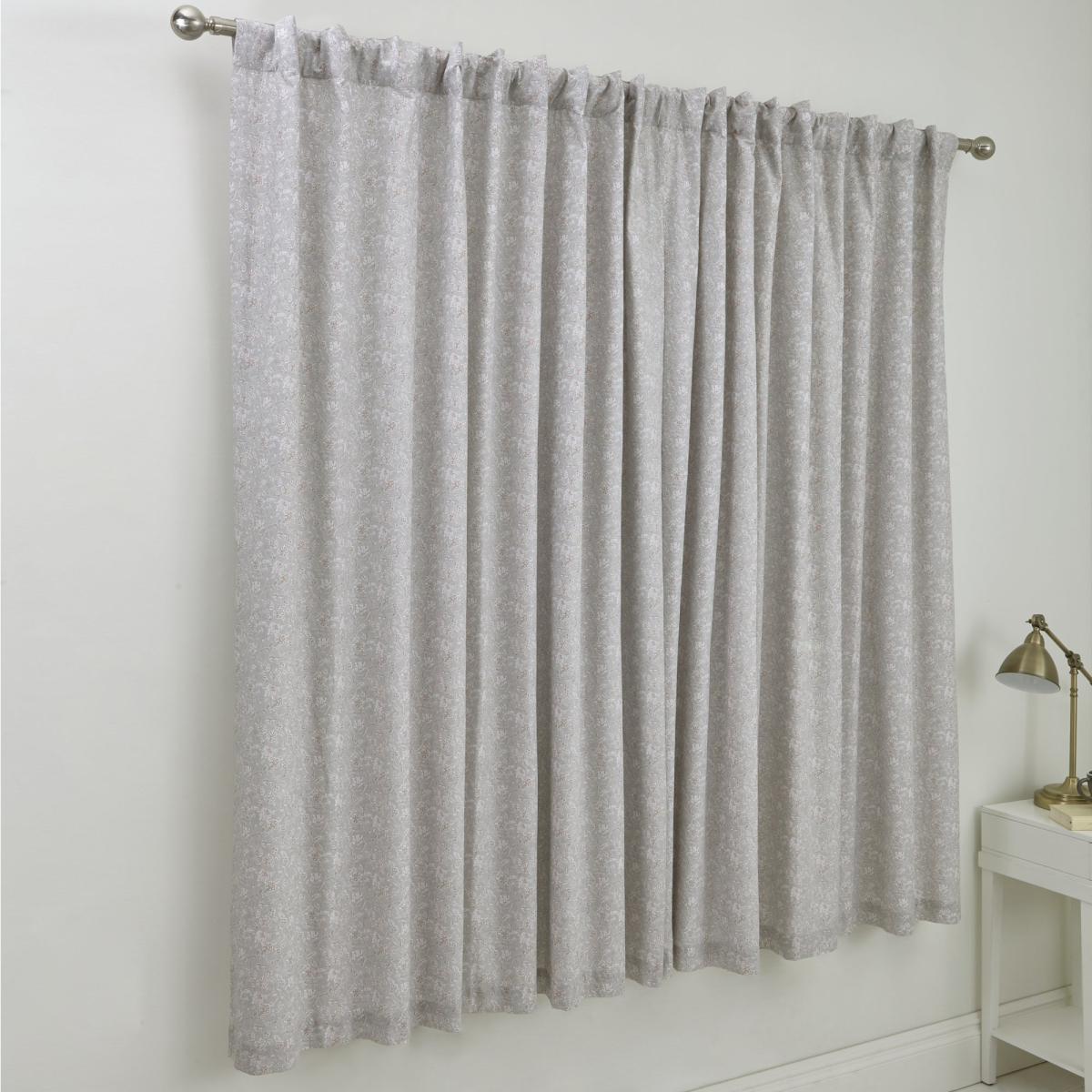 Jessa Pink Blackout Tab Top Curtains Pink, Grey and White – image 3