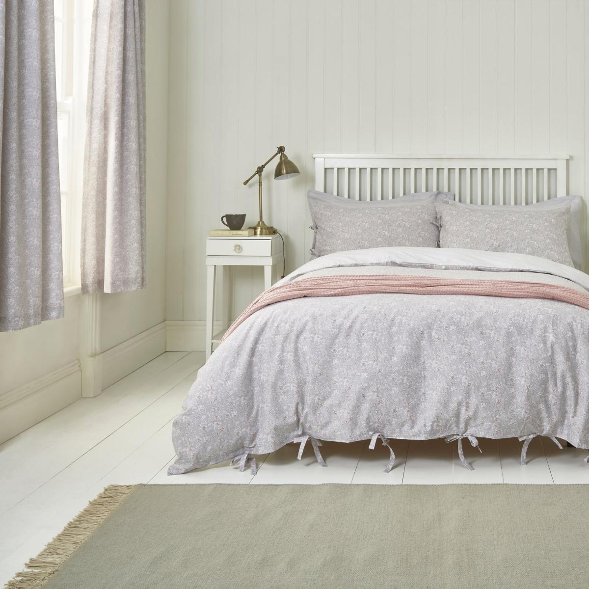 Jessa Pink Blackout Tab Top Curtains Pink, Grey and White – image 5