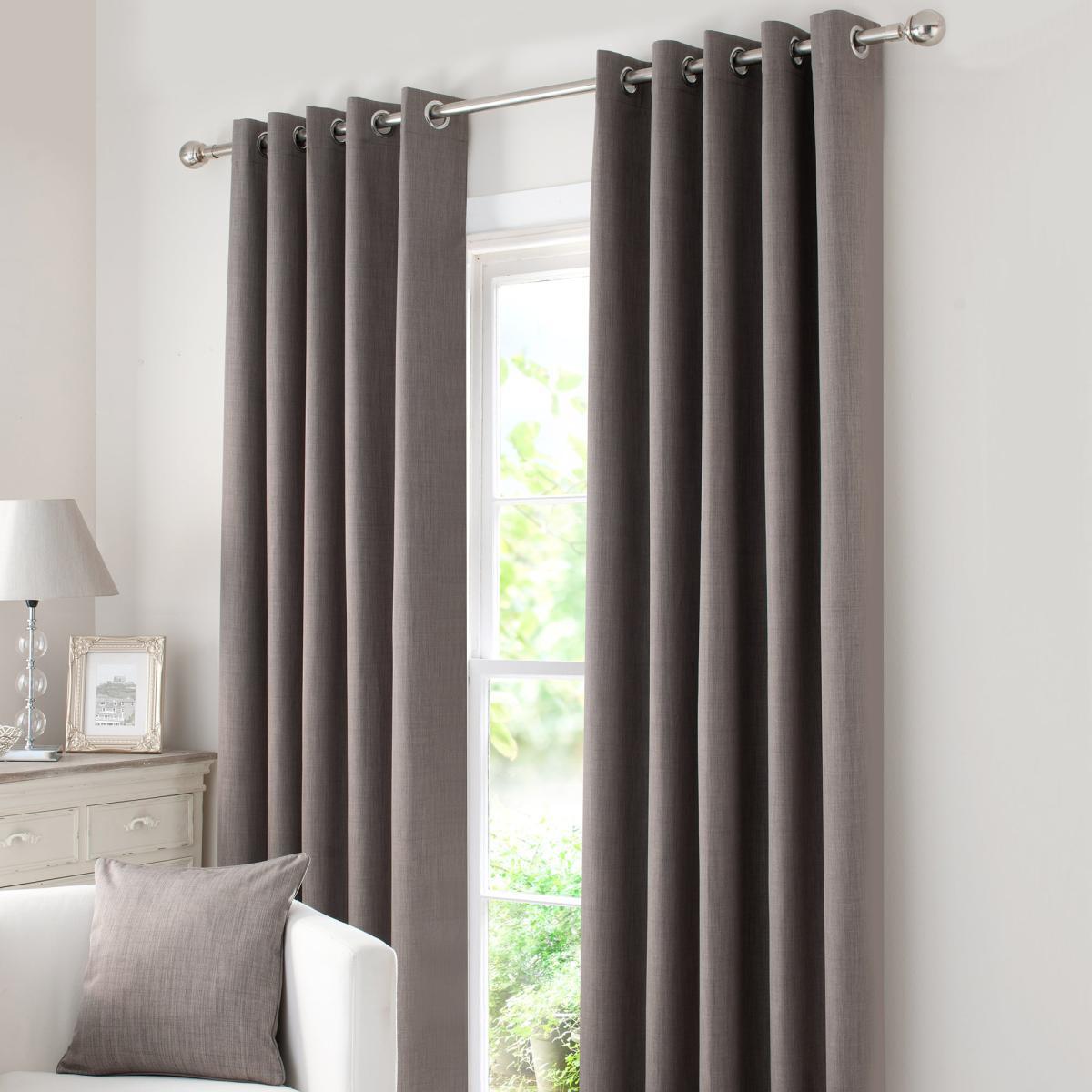Solar Stone Blackout Eyelet Curtains Grey – image 2