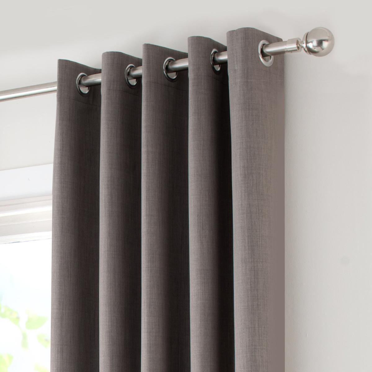 Solar Stone Blackout Eyelet Curtains Grey – image 4