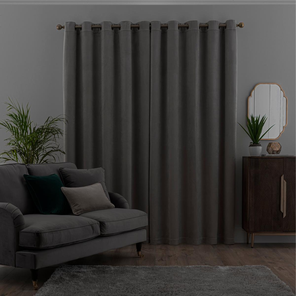 Isla Ultra Blackout White Sand Eyelet Curtains White Sand – image 5