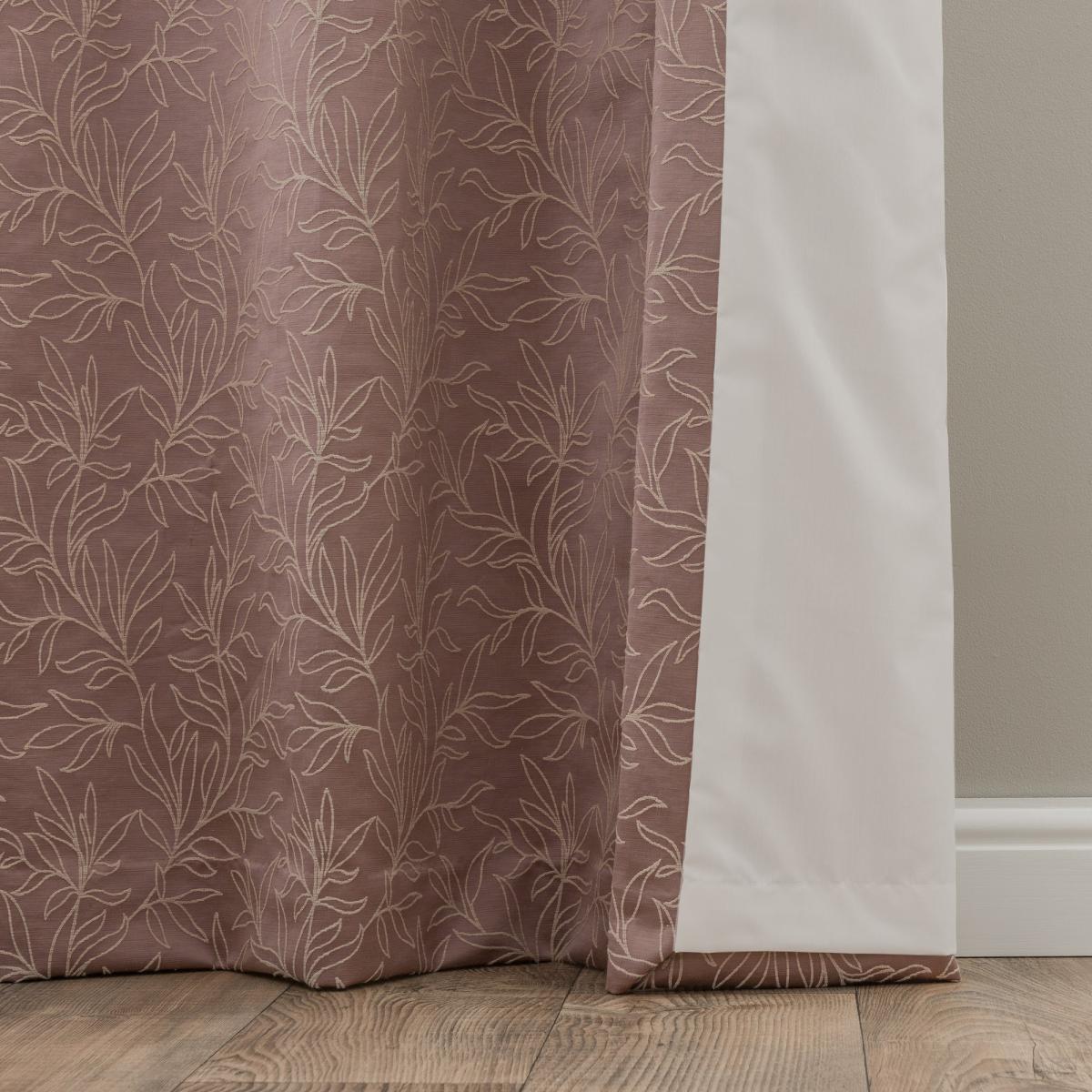 Siam Floral Blush Jacquard Eyelet Curtains Blush Pink – image 6